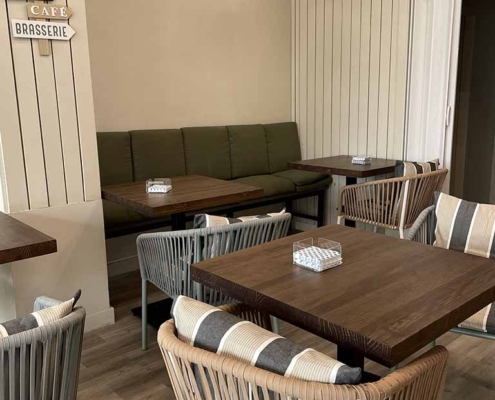 cafeteria moderna elegante mesas sillas