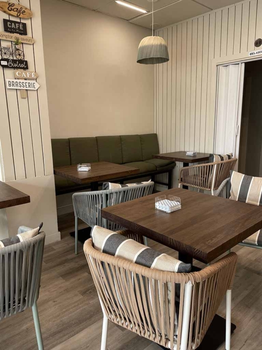 cafeteria moderna elegante mesas sillas