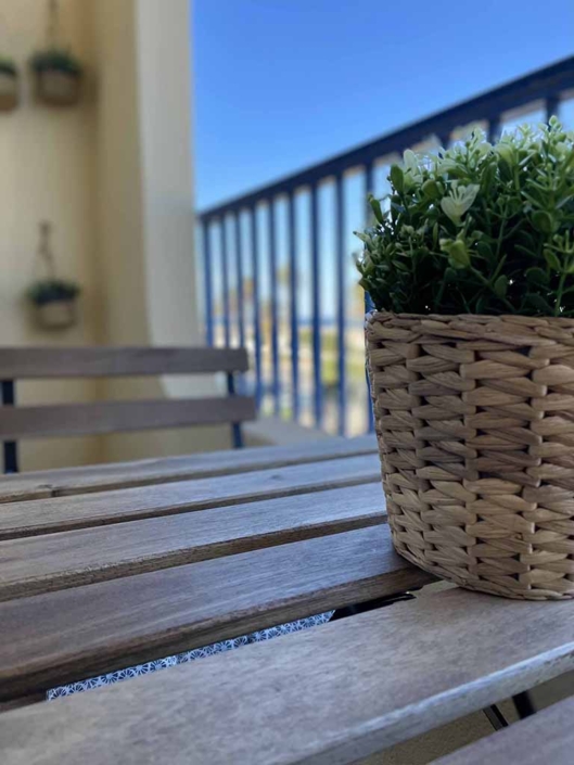 detalle decoracion planta mesa balcon